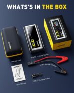 AUXITO Jump Starter 8000A Portable Car Battery Jump Starter with Large LCD Display Jump Cable with Smart Clamps Power Bank Emergency Flashlight for Cars Heavy Duty Jumper Box for Car Battery - Image 8