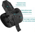 2PCS Car Pillow for Car Neck Pillow for Driving Seat Neck Support Soft Cushion Back Support Head-Rests for Vehicle Sleeping with Elastic Adjustment Strap (Black, Head and Lumbar) - Image 4