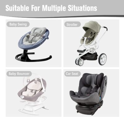 KAKIBLIN Baby Travel Pillow, Upgraded Baby Neck Pillows for Car Seat, Infant Neck Support Pillow for Head and Neck, Newborn Head Support for Car Seat, Stroller, Pushchair (Grey) - Image 6