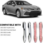 Door Handle Cover Trim Compatible with Toyota Camry 2018-2025 /Corolla 2019-2025 /Avalon 2019-2022 /Pruis Hatchback 2016-2024 Accessories Exterior Door Handle Protector with 2 Smart Key Holes Chrome - Image 2