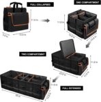 Car Trunk Organizer and Storage with Lid & Removable Leakproof Cooler Bag, Car Accessories 6 Removable Dividers for Custom Space, Collapsible Large Trunk Organizers Interior for SUV Sendan with Cover - Image 3