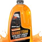 SwiftJet Orange Foam Car Wash Soap – pH Balanced Super Soapy Shampoo & Surface Cleaner – Thick Foaming Suds for Cars, Trucks, SUVs & Boats – Streak-Free Shine, Safe on Wax & Sealant (64 FL OZ)