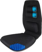 Tektrum Orthopedic Gel Seat Cushion and Firm Back Support Lumbar Pillow for Car, Home/Office Chair, Travel - Relief for Tailbone, Sciatica, Coccyx, Back Pain, Improve Posture (TD-GS19041-BLK)
