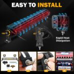 Auxbeam 22 Inch 120W LED Light Bar 2PCS 3 Inch 96W LED Pods, Amber White Fog Light 6 Modes Strobe Lights for Work Truck, Spot Flood Combo Off Road Driving Lights for Jeep ATV Utv Auto - Image 5