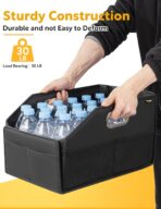 Car Seat Organizer, Front Seat Organizer, Collapsible Car Organizer and Storage for Backseat and Passenger Seat, Big Capacity with Elastic Bands can Hold Cups, Car Travel Essentials for Kids - Image 4