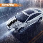 49"x 8.7" Car Hood Stripe Sticker Decal, Vinyl Auto Racing Body Side Stripe Decal, Fenders Roofs Tailgates Modified Exterior Decoration Universal for Car SUV Truck(Black) - Image 3