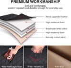 2 Pack Leather Front Car Seat Cover, Anti-Slip and Full Wrap Driver Car Seat Protectors with Storage Pocket, Luxury Waterproof Bottom Auto Seat Cushion Pad Mat for Most Vehicles(Black) - Image 3