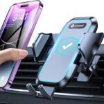VICSEED Upgrade Ultra Stable Car Phone Holder Mount【Double Lock Metal Clip】 Universal Air Vent Phone Mount,Mobile Cell Phone Holder for Your Car,for iPhone 17 Pro Max 16 and All Phone