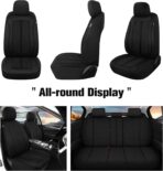 Breathable Premium Car Seat Covers Full Set，3D Air-Mesh Seat Covers for Cars，Comfortable Safety Airbag Compatible，Universal for Most Cars Sedan Truck SUV(Black) - Image 4