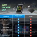 LAMTTO 3-in-1 Magic Video Box for Streaming Netflix/YouTube/TikTok, Wireless Carplay Adapter Dongle with USB Drive for OEM Wired Apple Car Play and Android Auto Cars - Image 9