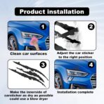 1 Full Set Monster Claw Sticker for Car Hood Decal 1 Set, Car Decals Claw Mark Stickers to Cover Hood Headlights Scratches, Modified Cars/Vans/SUVs/Trucks, Motorbike, Truck Decal Decoration(Black) - Image 6