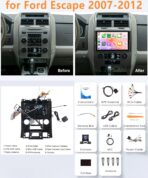 4Core 2G+64G Android 13 Car Radio for Ford Escape 2007-2012/Mazda Tribute 2007-2012, Rimoody Car Stereo Wireless Carplay Android auto GPS Navigation 5G-WiFi Bluetooth 5.0 9 Inch Screen Backup Camera - Image 7