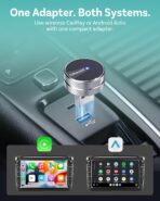 OTTOCAST Mini Tube 2026 Wireless CarPlay & Android Auto Adapter, Ultra-Fast Auto Reconnect,WiFi 6 & Bluetooth 5.4,Mini Plug & Play Dongle for Cars with Wired CarPlay - Image 4