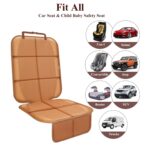 Meolsaek Car Seat Protector for Child Car Seat, Durable 600D Fabric Waterproof Car Seat Cover with Thick Pad Non-Slip Backing，No Imprints (Tan-1 pc) - Image 7