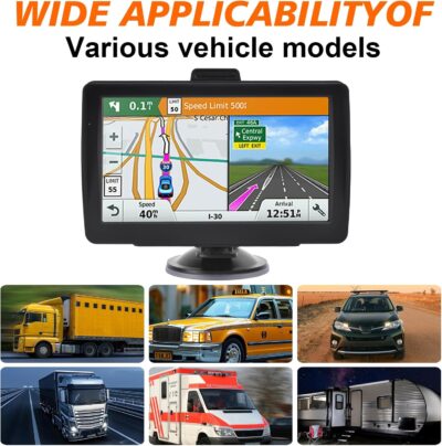 GPS Navigator for Car 2026 Latest 7-Inch Lifetime Free North America Map Updates, Speed Limit Alerts, and Red Light Camera Warnings. Universal GPS Navigation System for Most Vehicles. - Image 3
