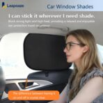 4-Pack Car Window Shades, Static Cling Foldable Sun Shades, 99% UV & Glare Blocker. Semi-Coverage Design for Unobstructed View, Universal Fit for Most Cars, SUVs, Minivans — Perfect for Road Trips. - Image 4