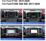10.33" Android 13 Car Stereo for Ford F150 F250 F350 F450 (2015-2020) - 4G+64G, Wireless CarPlay Android Auto with 1600x720 QLED, BT 5.4, 5G WiFi, Plug & Play Radio (Fits 8" OEM Screen) - Image 2