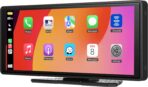 10.26" Apple Car Play Screen Compatible Android Auto GPS Navigator, Apple Carplay Screen with 1080P Backup Camera,Wireless Carplay Adapter with Bluetooth,AirPlay,AUX/FM,Google Play