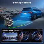 Double Din Car Stereo Bluetooth Wireless Carplay Android Auto-7 inch Touch Screen Car MP5 Player Bluetooth FM, Driauto 2 Din Radio Support MirrorLink, Type-C/SD/USB, Backup Camera, SWC, Video Play - Image 6