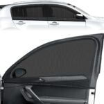 Car Window Shades for SUV - 4 Pack Stretchy Sun Shade Mesh Side Car Window Screen Covers for Camping Family Baby Pet Anti-Mosquito Privacy Protection When Parking