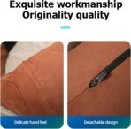 Car Headrest Neck Pillow, Suede Soft Comfortable Vehicle Seat Support Head Rest Pillow Cushion for Driving, Automotive Interior Accessories, Universal for SUV Sedan Truck (Brown) - Image 6