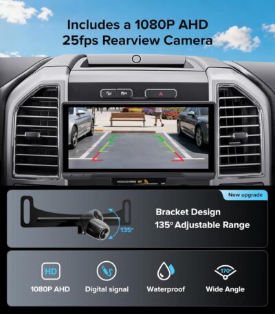 10.33" Android 13 Car Stereo for Ford F150 F250 F350 F450 (2015-2020) - 4G+64G, Wireless CarPlay Android Auto with 1600x720 QLED, BT 5.4, 5G WiFi, Plug & Play Radio (Fits 8" OEM Screen) - Image 7