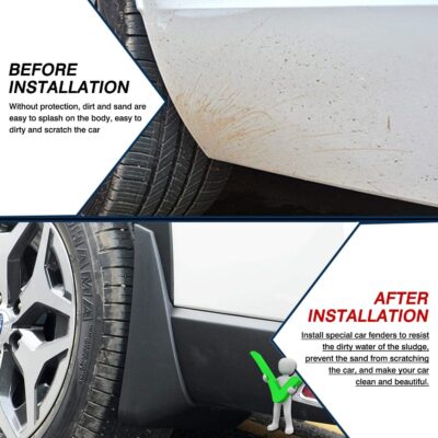 Powerty Mud Flaps Splash Guards for 2019-2023 2024 Subaru Forester Accessories, Mudflap Front and Rear Fender Flares ABS Mud Guard 4PCS for Forester 2019-2024 (NOT for 2025 Forester) - Image 3