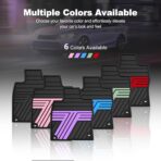 Floor Mats Fit for Honda Civic 2022-2025 2026 Sedan Hatchback Si (Include Sport,Not for Hybrid), with&w/o USB Port | for Acura Integra 2023-2026, All Weather Car Floor Liners, Black & Purple - Image 9