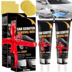 【2Packs】 Scratch Remover for Vehicles Car Scratch Remover Paste New Upgrade for Deep Scratches with Wipe & car Polish Sponge Buffing Compound for Car Paint Restorer