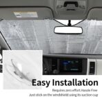 Funny Windshield Sun Shade for Car Sunshade for Car Windshield Covers Blocks UV Rays Automotive Interior Sun Protection 51 x 27.5 in - Image 5