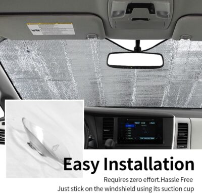 Funny Windshield Sun Shade for Car Sunshade for Car Windshield Covers Blocks UV Rays Automotive Interior Sun Protection 51 x 27.5 in - Image 5