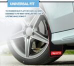 4PCS Car Mud Flaps Rubber Mudguard Soft No Collision Front and Rear Fender Splash Guards Mud Flaps, Universal for Cars SUV, Long - Image 6