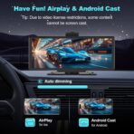 Portable Apple CarPlay Screen for Car, 10.26“ Wireless CarPlay & Android Auto Touch Screen Voice Control Navigation, 4K Dash Cam & 1080P Backup Camera DVR Recording Plug & Play for Car Truck - Image 7