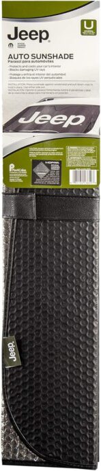 Plasticolor 003859W01 Jeep Black Matte Finish Front Windshield Sunshade for Car Truck SUV - Image 4