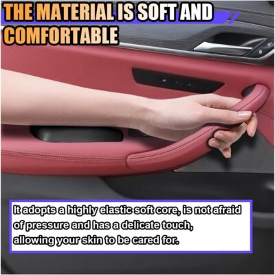 2PCS Car Door Armrest Pads, Soft Memory Foam Car Knee Leg Elbow Cushion, Leather Car Arm Rest Pillow for Comfort Support, Universal Car Interior Accessories for Most Vehicles (Black) - Image 6