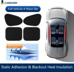 4-Pack Car Window Shades, Static Cling Foldable Sun Shades, 99% UV & Glare Blocker. Semi-Coverage Design for Unobstructed View, Universal Fit for Most Cars, SUVs, Minivans — Perfect for Road Trips. - Image 2