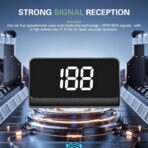 Pack-1 Car Heads Up Display, Universal High Definition Windshield Speedometer Projector, Car HUD Digital Speedometer, for Most Cars, Trucks, SUVs (White #2) - Image 4
