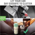 Car Armrest Storage Box with 2 Cup Holders - 2024 New Between Car Seat Organizer with Cup Holder, Universal Cars Arm Rest Storage Box Organizer Center Console Cupholders Tissue Boxs Holders (Black) - Image 7