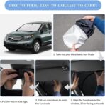 for Honda CRV 2023 2024 2025 2026 Sun Shade Sunshade Windshield Cover, 4-Layer Front Window Shade Sun Protector Custom Fit CR-V Foldable Sunshade Sun Visor 240T Fabric Blocks UV Rays SUV Accessories - Image 7
