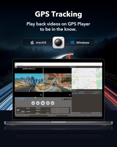WOLFBOX G930 10'' Rear View Mirror Camera with 5.8GHz WiFi, 4K Dash Cam Front and Rear with WDR, Touch Screen Rearview Mirror Backup Camera, Parking Monitor, Reverse Assist, Includes 64GB Card & GPS - Image 5
