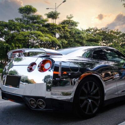 VINYL FROG Car Wrap Vinyl 12 Inches x 60 Inches Chrome Mirror Silver Self Adhesive Film DIY Decals Roll Air Release Technology - Image 4