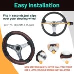 18 Inch Truck Steering Wheel Cover Leather Wheel Semi-Truck Comfy Grip Cover Anti Slip Car Accessory, Fits Rv, Big Rig and Classic Car(Red, Classic Style) - Image 6