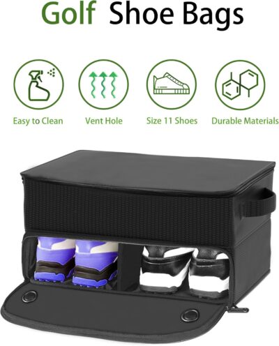 CAMPLAND 2 Layer Trunk Organizer, Waterproof Car Locker for 2 Pair Shoes, Durable Trunk Storage for Balls, Tees, Clothes, Gloves, Accessories, Golf Gifts - Image 6