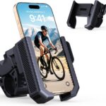 Vitog Motorcycle Bike Phone Holder with Waterproof Pouch, 360° Rotatable Clip, No Camera Blocking, Rainproof Protection, Bike Phone Mount with Stable Grip, Universal Fit for Motorcycle/Scooter/ATV