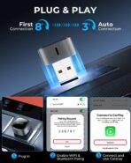Ultra Compact Multi-User AUTO-Connect Wireless CarPlay Adapter 2026 for iPhone – Fast & Stable 5GHz Dual Band WiFi, Converts Wired to Wireless, USB-A/USB-C, for Cars 2016+, iOS 10+ - Image 2