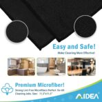 AIDEA Microfiber Cleaning Cloth Black 50PK, Microfiber Towels for Cars, Premium Car Cloths, Dusting Cloth Lint Free Cleaning Rags for SUVs, House, Kitchen, Window, Workshops,11.5×11.5" - Image 7