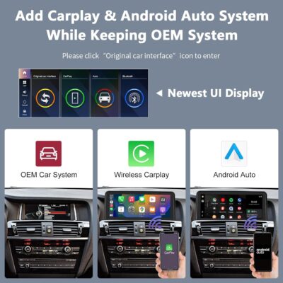 Road Top 10.25” Wireless CarPlay Android Auto Screen for BMW X3 X4 F25/F26 (2014-2016) NBT System, Linux Touchscreen Display Retrofit, OEM Integration Car Stereo Multimedia Upgrade - Image 3