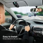 Bluetooth 5.0 Car Speaker, in Car Speakerphone, Bluetooth Receiver for Cell Phone Support Siri Google Voice Assistant, Built in Microphone&3W Speaker for Handsfree Calls, GPS, Music - Image 8