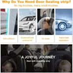 Eytool 5M Clear Door Edge Protectors, Rubber Edge Trim Seal Protector with U Shape Car Protection Door Edge Guard Fit for Most Car (Clear, 16.4FT) - Image 2