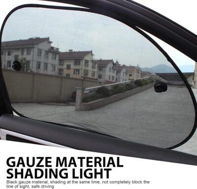 2PC Side Window Car Sunshade, Universal Car Window Shade for Baby, Sun Protection and Breathable Car Window Shade for Baby with Suction Cup Installation Accessories, for Cars (Black) - Image 3